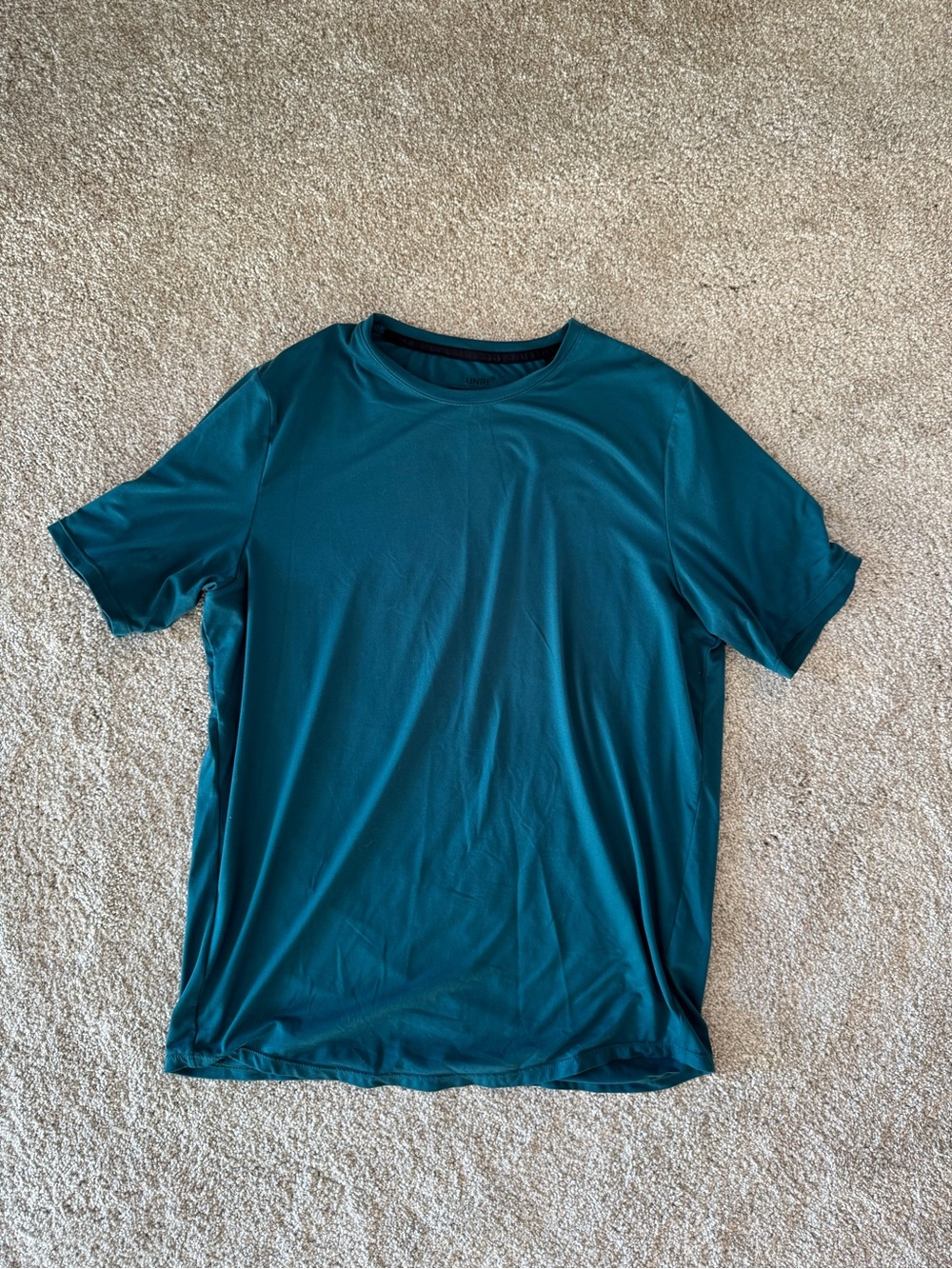 UNRL Men's Teal Crew Neck Performance T-Shirt